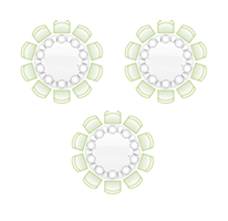 15 × 15 seating layout
